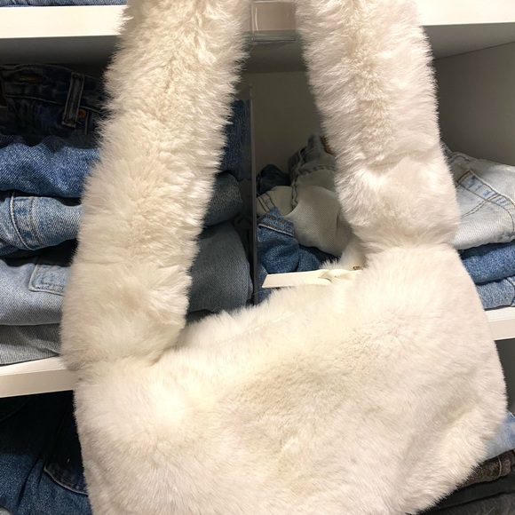 Handbags - White Fuzzy Purse